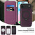 iPhone Air Knight Shield 360 Rotation Holder MagSafe RFID Leather Phone Case - Purple