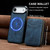 iPhone Air LC.IMEEKE L6 Series Zipper Card Bag MagSafe Magnetic Phone Case - Blue