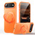 iPhone Air Leather Texture 360 Degrees Rotating Magnetic Holder Phone Case - Orange