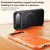 iPhone Air Leather Texture 360 Degrees Rotating Magnetic Holder Phone Case - Orange