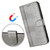 iPhone Air Line Splicing Buckle Retro Leather Phone Case - Grey