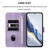 iPhone Air Line Splicing Buckle Retro Leather Phone Case - Purple