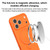 iPhone Air Liquid Silicone MagSafe Holder Phone Case - Orange