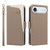 iPhone Air Litchi Texture Wallet Mirror Leather Phone Case - Brown