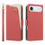 iPhone Air Litchi Texture Wallet Mirror Leather Phone Case - Red