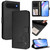 iPhone Air Litter Panda Embossing RFID Leather Phone Case with Lanyard - Black