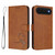 iPhone Air Litter Panda Embossing RFID Leather Phone Case with Lanyard - Brown