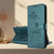 iPhone Air Lotus Embossed Leather Phone Case with Lanyard - Dark Green