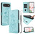 iPhone Air Lotus Embossed Leather Phone Case with Lanyard - Green