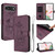 iPhone Air Lotus Embossed Leather Phone Case with Lanyard - Wine Red