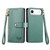 iPhone Air Love Zipper Lanyard Leather Phone Case - Green