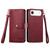 iPhone Air Love Zipper Lanyard Leather Phone Case - Red