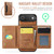 iPhone Air MAGKING K2 Series MagSafe RFID Card Bag Detachable Phone Case - Brown