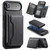 iPhone Air MAGKING K3 Series MagSafe RFID K3 Pro Card Bag Detachable Phone Case - Black