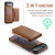 iPhone Air MAGKING K3 Series MagSafe RFID K3 Pro Card Bag Detachable Phone Case - Brown