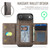 iPhone Air MAGKING K4 Series MagSafe RFID Tri-fold Card Bag Detachable Phone Case - Coffee