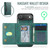 iPhone Air MAGKING K4 Series MagSafe RFID Tri-fold Card Bag Detachable Phone Case - Green