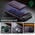 iPhone Air MAGKING K4 Series MagSafe RFID Tri-fold Card Bag Detachable Phone Case - Purple
