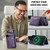 iPhone Air MAGKING K4 Series MagSafe RFID Tri-fold Card Bag Detachable Phone Case - Purple