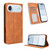 iPhone Air Magnetic Buckle Retro Texture Leather Phone Case - Brown