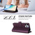 iPhone Air Magnetic Closure 9 Card Slots Zipper Leather Case with Hand Strap - Purple