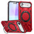 iPhone Air MagSafe Magnetic Shockproof Phone Case with Ring Holder - Red