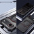 iPhone Air Mechanical Arm Borderless MagSafe Holder Metal Phone Case - Black Purple