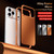 iPhone Air Metal Frame Micro-frosted Back Panel Phone Case - Orange