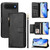 iPhone Air Multi-Card Slots Zipper Wallet Leather Phone Case - Black