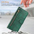 iPhone Air Multi-Card Slots Zipper Wallet Leather Phone Case - Green