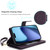 iPhone Air Multi-Card Wallet RFID Leather Phone Case - Dark Purple