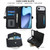 iPhone Air Multifunctional Wallet Detachable Leather Phone Case with Lanyard - Black