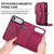 iPhone Air Multifunctional Wallet Detachable Leather Phone Case with Lanyard - Red