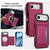 iPhone Air Multifunctional Wallet Detachable Leather Phone Case with Lanyard - Red