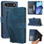 iPhone Air Orchid Butterfly Embossed Leather Phone Case - Blue