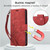 iPhone Air Orchid Butterfly Embossed Leather Phone Case - Red