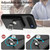 iPhone Air Organ Card Bag Ring Holder PU Phone Case with Lanyard - Black