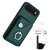 iPhone Air Organ Card Bag Ring Holder PU Phone Case with Lanyard - Green