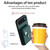 iPhone Air Organ Card Bag Ring Holder PU Phone Case with Lanyard - Green