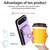 iPhone Air Organ Card Bag Ring Holder PU Phone Case with Lanyard - Purple