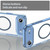 iPhone Air PC Hybrid TPU Airbag Shockproof MagSafe Phone Case - Transparent Blue