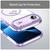 iPhone Air PC Hybrid TPU Airbag Shockproof MagSafe Phone Case - Transparent Purple