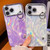 iPhone Air Plating Feather-Gauze Texture Wristband Holder TPU Phone Case with Lens Film - Pink