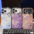 iPhone Air Plating Foil-like Metallic Texture Wristband Holder TPU Phone Case with Lens Film - Silver