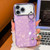 iPhone Air Plating Shell Texture Wristband Holder TPU Phone Case with Lens Film - Purple