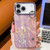 iPhone Air Plating Wrinkled Texture Wristband Holder TPU Phone Case with Lens Film - Pink