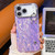 iPhone Air Plating Wrinkled Texture Wristband Holder TPU Phone Case with Lens Film - Purple