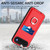 iPhone Air R20 Crossbody Rope Ring Card Holder Phone Case - Red