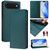 iPhone Air RC01 Dual-Folded Magnetic Suction RFID Leather Phone Case - Dark Green
