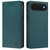 iPhone Air RC01 Dual-Folded Magnetic Suction RFID Leather Phone Case - Dark Green